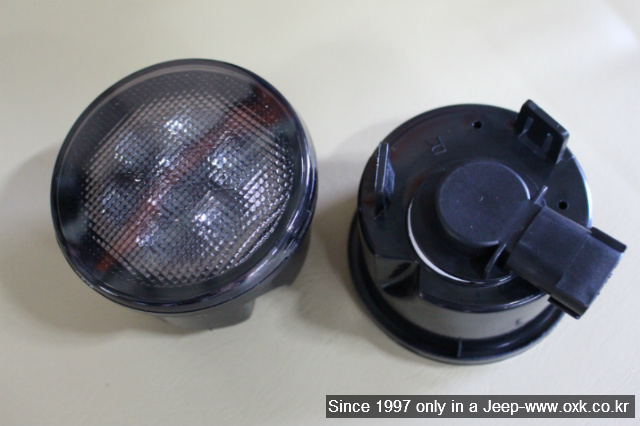 턴 시그널램프 LED블랙-JK프런트그릴용 좌/우세트